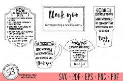Care Card Instruction SVG, Care Cards SVG, Print and Cut SVG Product Image 1