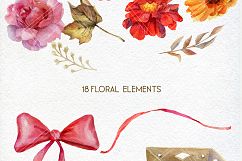 Thanksgiving fall harvest clipart, with cornucopia and turke Product Image 3