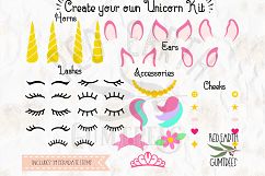 Create your own Unicorn kit,Make own unicorn SVG,DXF,PNG,EPS Product Image 1