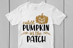Cutest Pumpkin In The Patch - Halloween SVG EPS DXF PNG Product Image 3