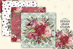 Marsala Christmas digital paper pack Product Image 6