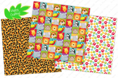 Jungle digital papers, Jungle Patterns, Jungle Animal Papers Product Image 5