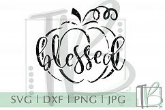 Grunge SVG, Distressed SVG, Blessed SVG, Pumpkin SVG Product Image 2