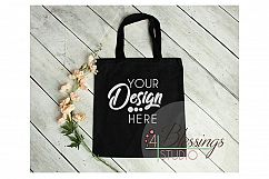 Tote Bag Mockup Canvas Tote Mockup Black Tote Mock Up Product Image 1