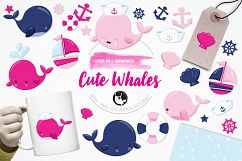 Nautical Whales graphics and illustrations Product Image 1