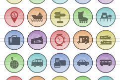 166 Transport Filled Low Poly Icons Product Image 2