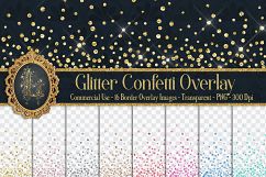 16 Glitter Confetti Border Overlay Papers Product Image 1