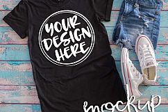 Black t shirt mock up 6502 Product Image 2