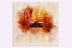 Autumn in watercolor for Print Product Image 4