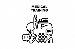 Medical Training Vector Black Illustration Product Image 1