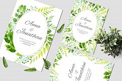 Floral Wedding invitations vector set Product Image 7