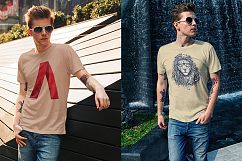 Male T-Shirt Fashion Mock-Up Product Image 3