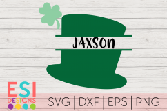 St Patrick's Day SVG | Hat Split Monogram| SVG DXF EPS PNG Product Image 1