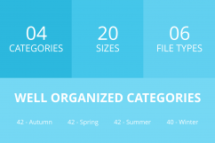 166 Four Seasons Filled Low Poly Icons Product Image 3