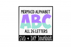 Mermaid Alphabet Cut File Product Image 1