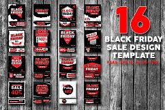 16 Black Friday Sale Banner for online shop, store Product Image 2