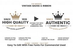 36 VINTAGE BADGE &amp; RIBBON Vol.5 Product Image 2
