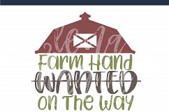 Farm Hand Wanted On The Way SVG, PNG, Cricut Silhouette Product Image 2