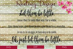 Let them be Little SVG DXF PNG Digital Cut Files Product Image 1