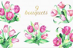 Tulips Watercolor Floral Bundle Product Image 5