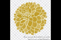 100 Dahlia Flower Clip Arts, Botanical Greenery, Floral Product Image 3