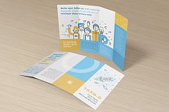 14 X 8.5 Four Panel Roll Fold Brochure Mockup Product Image 4