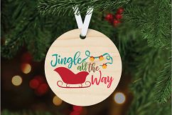 Jingle all the Way - Christmas SVG Cut File - DXF PNG EPS Product Image 5