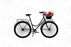Floral bicycles clip art pack, vintage floral boho bikes Product Image 4