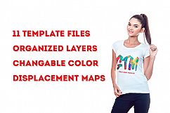 Women&#039;s T-shirts Mock-Up Product Image 7