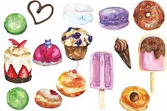 Digital Watercolor Sweets Clip art Product Image 2