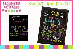 First day of school board, chalkboard style SVG Cut File Product Image 1