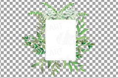 Watercolor floral wild leaves frames, printable borders Product Image 20
