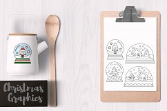 Simple Christmas Snowglobes Clip art Graphics Product Image 2