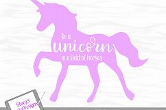 Unicorn SVG - Be a unicorn in a field of horses Product Image 2