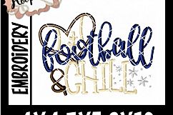 Football And Chill - Football Embroidery Product Image 2