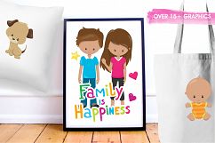 Happy Family  graphics and illustrations Product Image 5