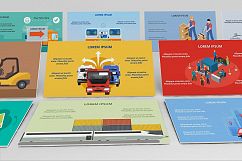 Logistics PowerPoint Infographic Set Product Image 3