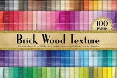 100 Seamless Brick Wood Texture Digital Papers 12 x 12 inch Product Image 1
