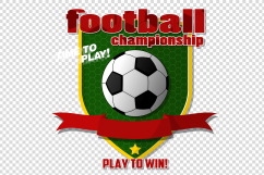 Design on the football theme. For T-shirts and banners. Product Image 2