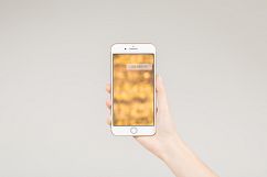 Female holding white smartphone with blank screen  Product Image 1