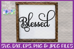 Thankful Grateful Blessed Give Thanks SVG Cricut Silhouette Product Image 6