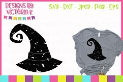 Distressed Witch Hat, Halloween, SVG, DXF, PNG Product Image 1