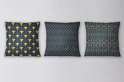 8 Seamless Art Deco Patterns - Gold &amp; Navy Blue - Set 3 Product Image 4