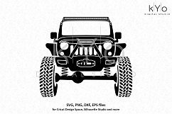 Extreme Raised Jeep Wrangler Off Road svg png dxf eps files Product Image 1