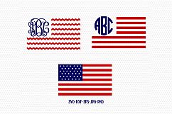 USA Flag SVG, American Flag SVG, Patriotic Monogram svg, United States svg,for CriCut Silhouette cameo Files svg jpg png dxf Product Image 1