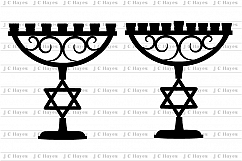 Menorah/Hanukkiah SVG Cut File Product Image 3