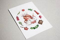 Tiny Kitchen - Watercolor Clip Art Set Product Image 9