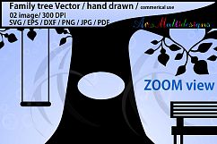 family tree clipart SVG, EPS, Dxf, Png, Pdf, Jpg / family tree silhouette / hand drawn family tree svg / vector / Commerical &amp; personal use Product Image 4