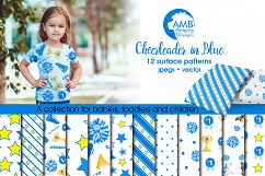 Cheerleader in Blue patterns,Cheerleader blue papers AMB-887 Product Image 1