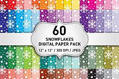Snowflakes Christmas Digital Paper Pack / Backgrounds / Scrapbooking / Patterns / Printables / Card Making Product Image 1